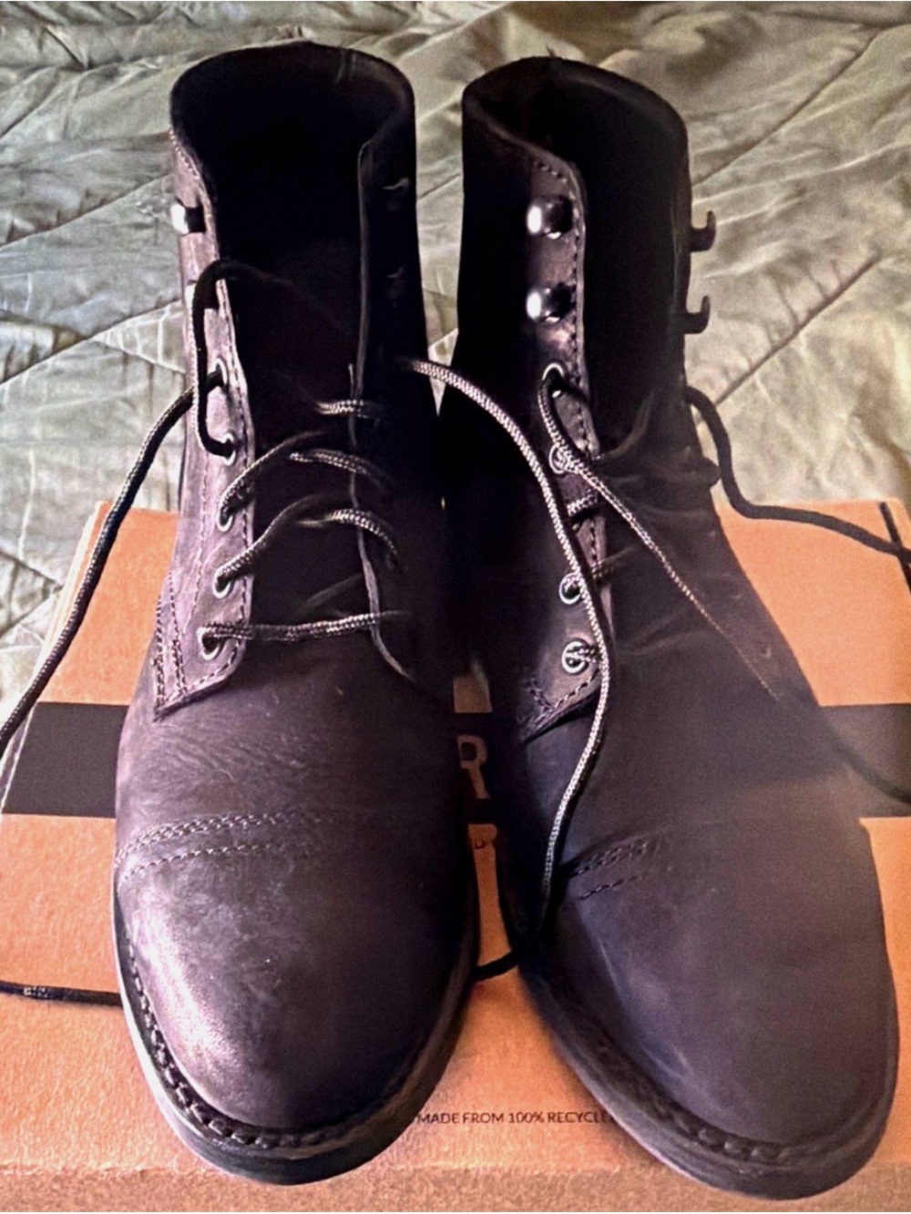 Thursday Boot Company Black Leather Lace-Up Men's Boots